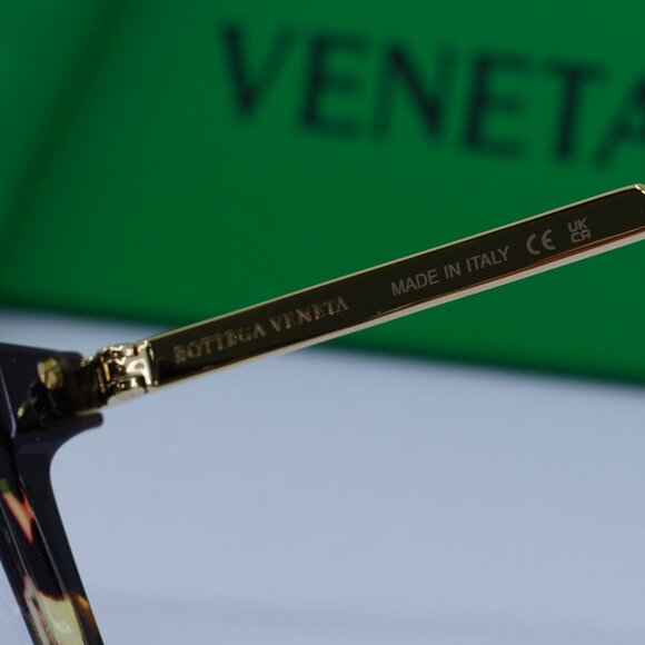 Bottega Veneta BV1009O 003 Square Eyeglasses 54mm – Havana/Gold - Picture 7 of 10